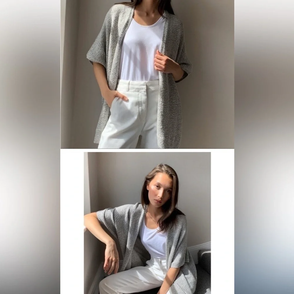 Aritzia Community Iconic Cape Oversized Cotton Blend Knitted Cardigan size XS/S - Picture 1 of 8